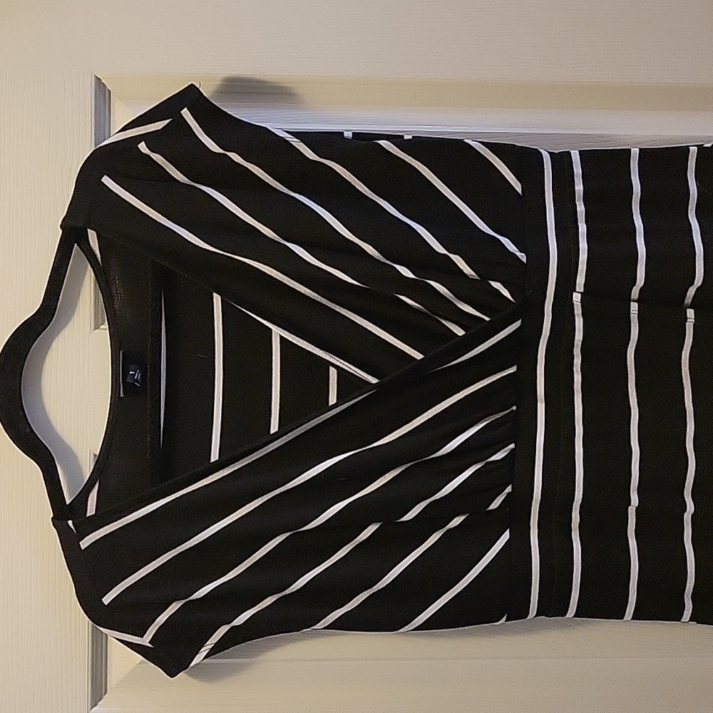 Torrid Size 1 Black and White Striped Dress - Picture 3 of 8